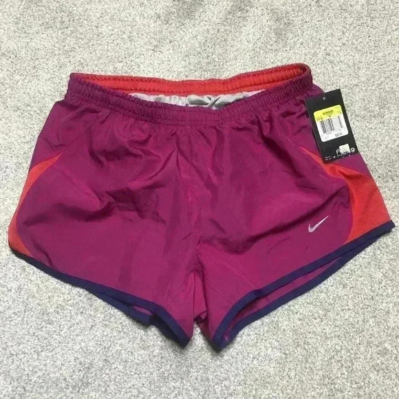 Nike Running Short Pink Lined Elastic Waist NEW - Picture 1 of 7